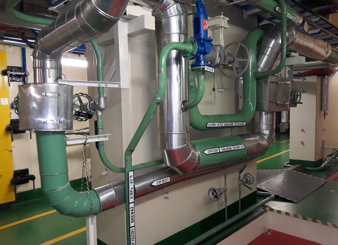 АЭС Темелин - Реконструкция трубопровода технической воды ответственных потребителей, замена оборудования и шлангов в системе охлаждения первичного контура